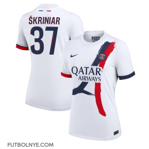 Camiseta Paris Saint-Germain Milan Skriniar #37 Visitante Equipación para mujer 2024-25 manga corta